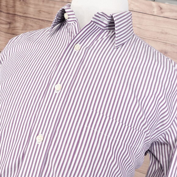 STAFFORD SIGNATURE THE EXECUTIVE SHIRT STRIPED DRESS SHIRT MENS 16 34-35 - Picture 2 of 7